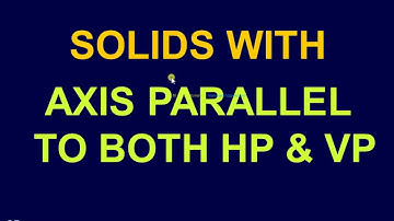 10.21 Projection of Solids - Axis parallel to both HP & VP