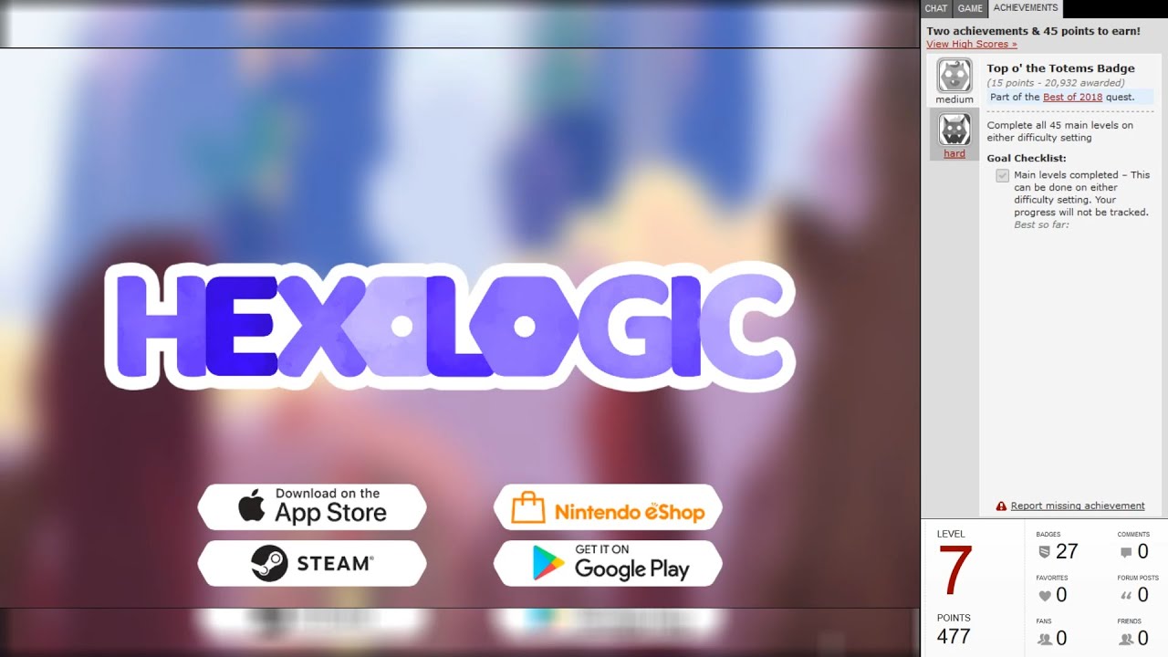 All Kongregate Achievements - Hexologic