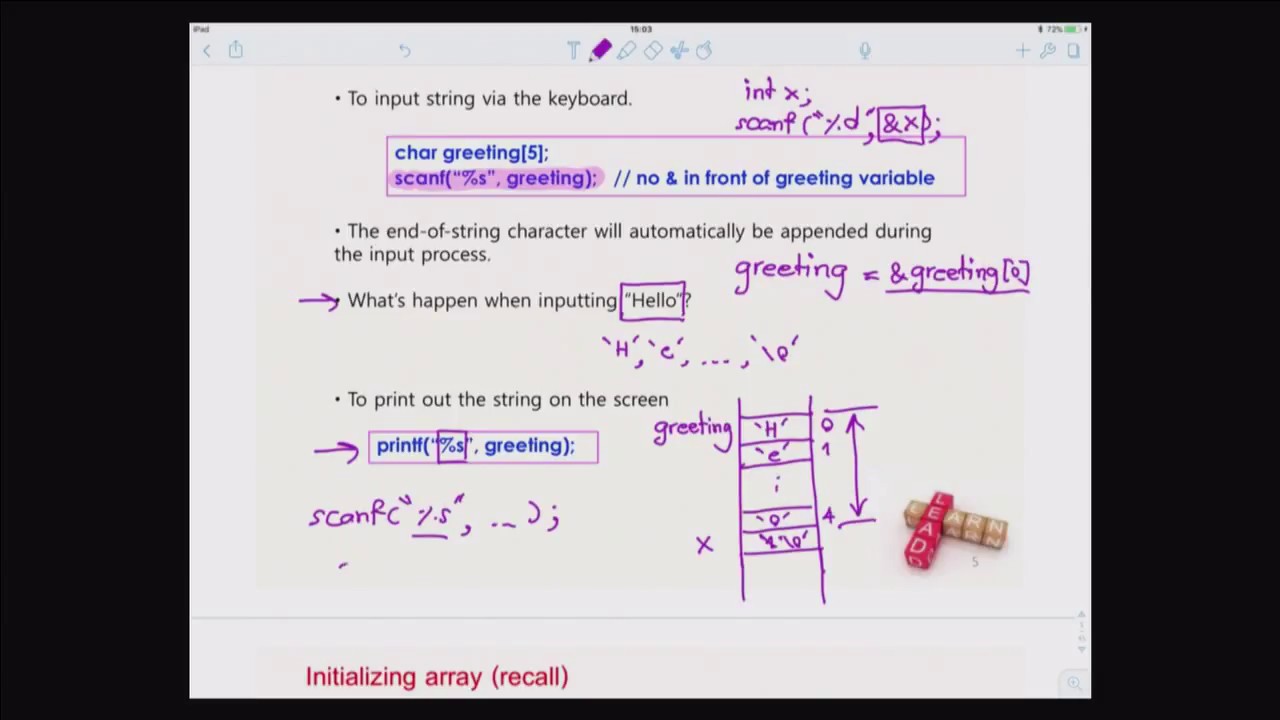Computer Programming for EE | 6.1 Array of String - YouTube