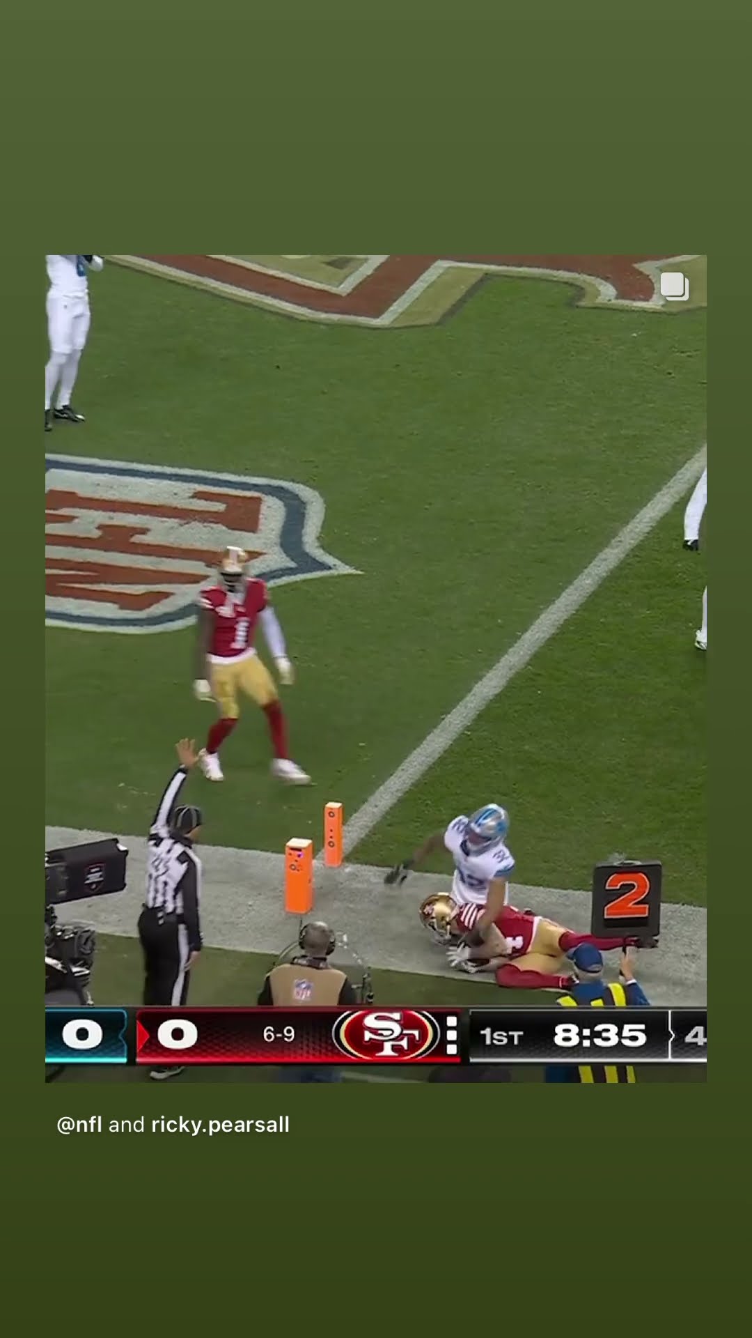 It is a touchdown #hoodnews #49ers #rickypearsall #brockpurdy #football #touchdown #detroitlions