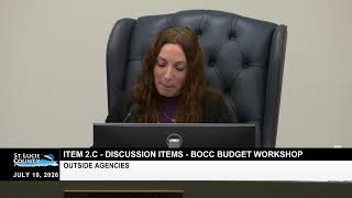 Details St. Lucie County BOCC Budget Workshop, July 10, 2026, Morning Session News