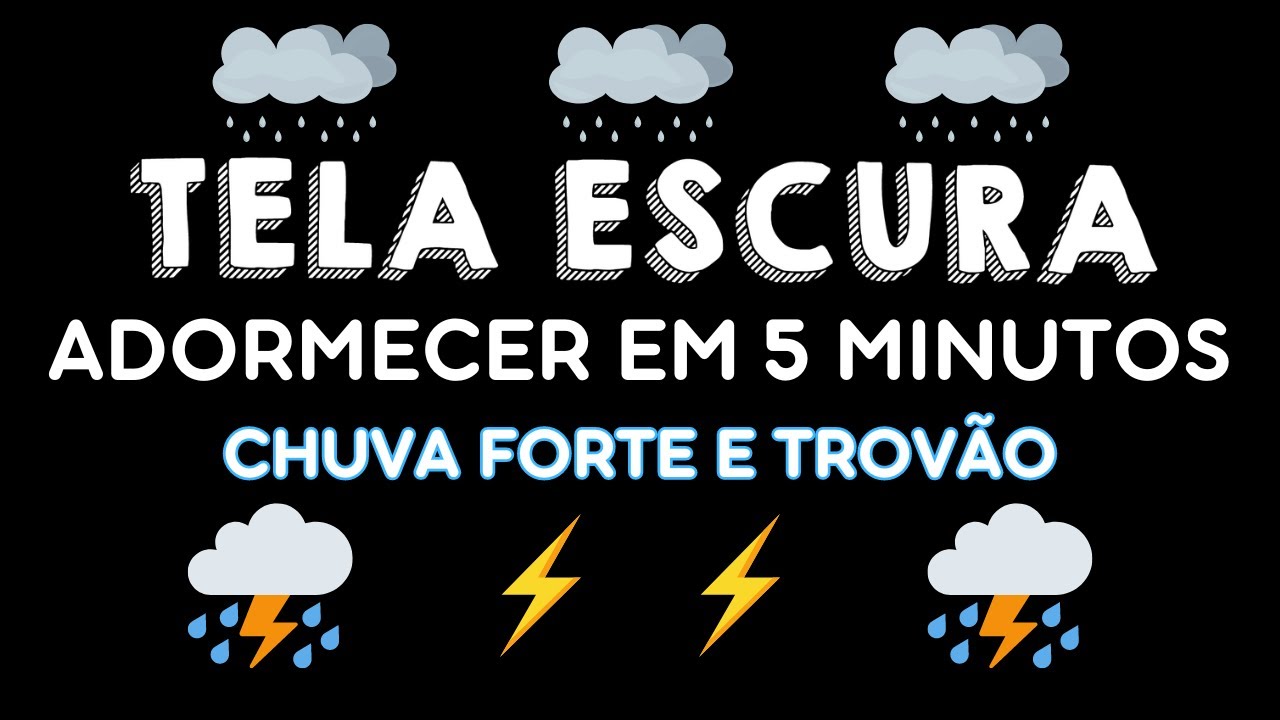 ADORMECER EM 5 MINUTOS 💤 Som de Chuva e Trovoadas no Telhado na Floresta Nebulosa para Dormir