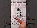 Drawing a Cool Stickman on a Bike ✍️ #shorts