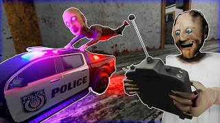 Granny and Grandpa on a Police car vs Baldi | 3D Animation Story