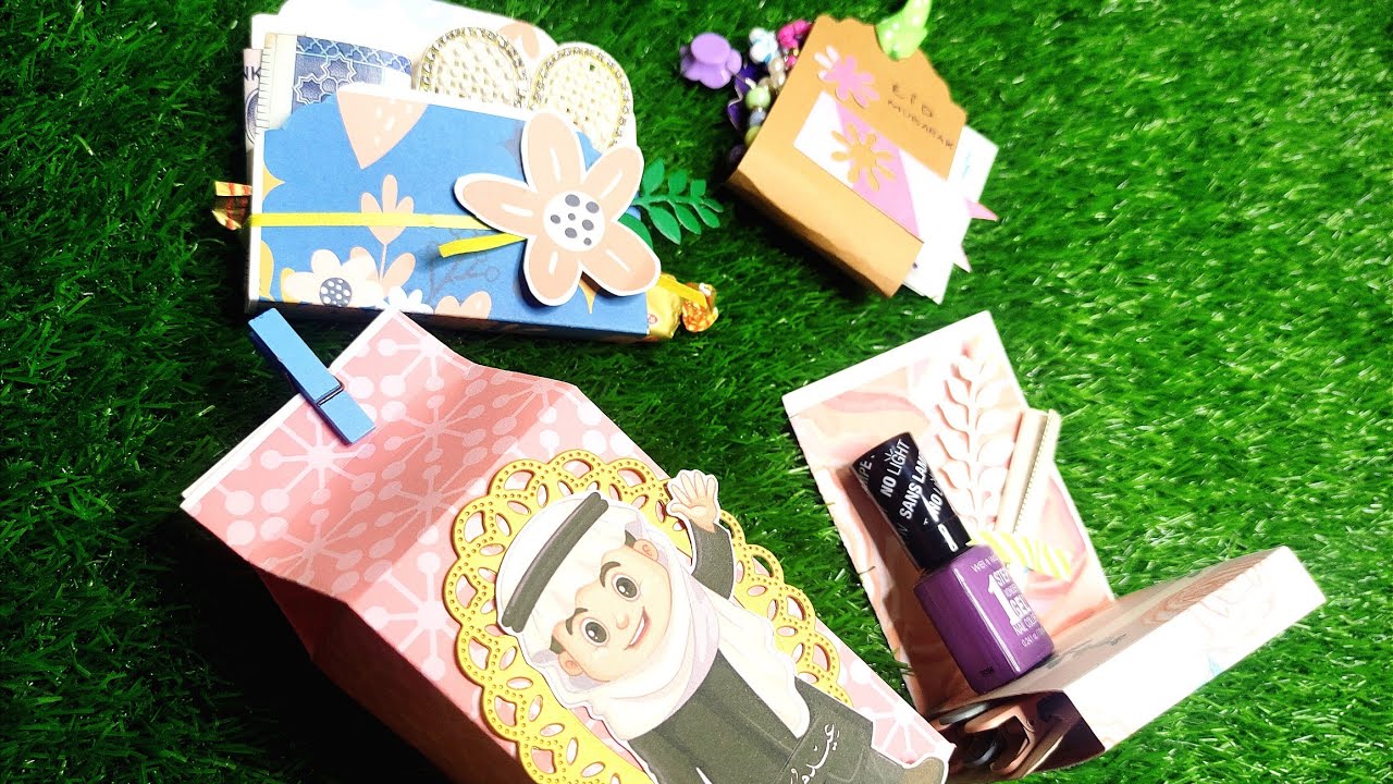 Four Easy and Creative DIY| Eid Gift Packing Ideas for Girls | Eidi Favor Boxes"توزيعات العيد