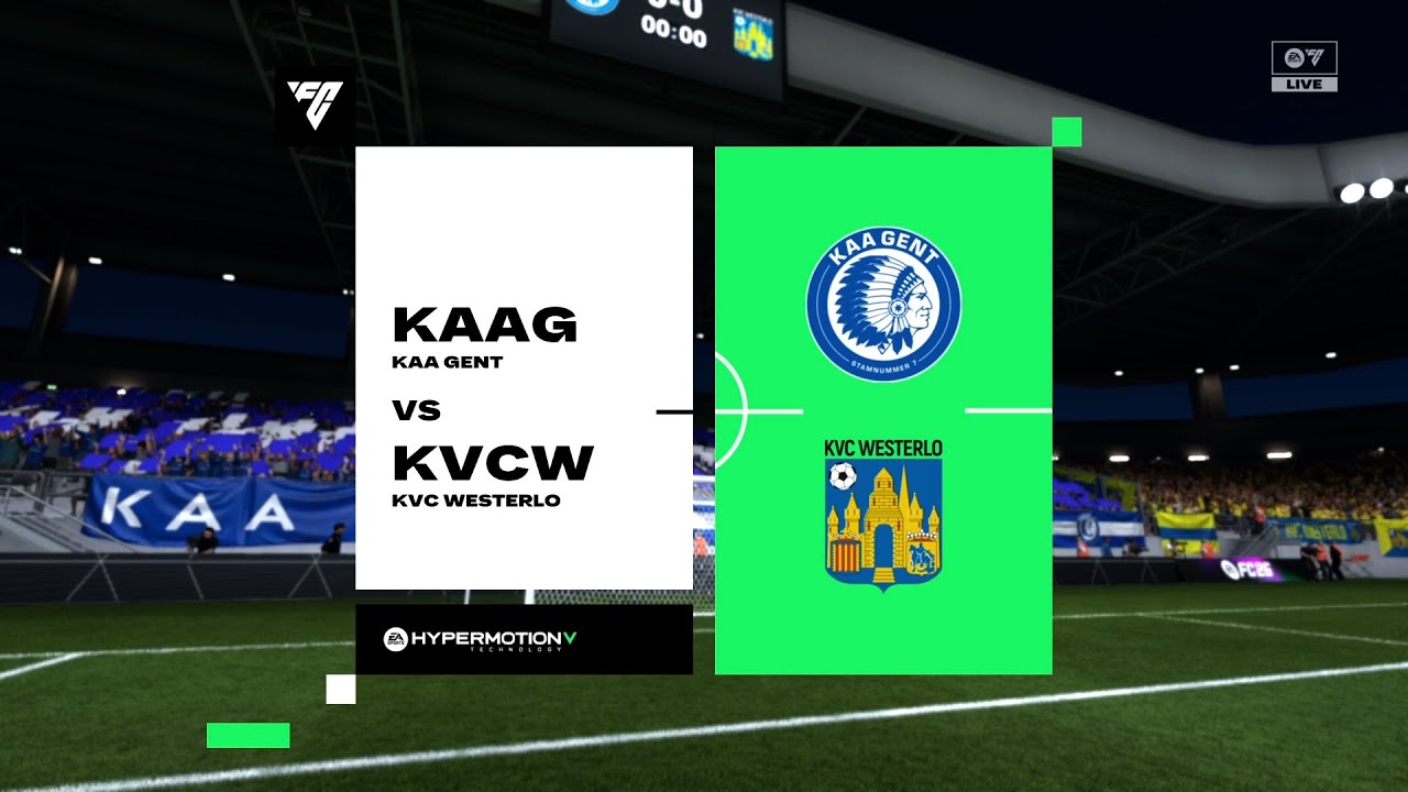 ГЕНТ vs КВЦ ВЕСТЕРЛО | Бельгия: Жюпилер Про Лига | ФК 26 | геймплей