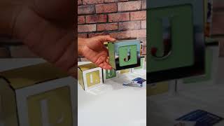 Letra Cubo em MDF com Face em acrilico espelhado