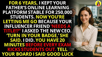 They Fired Me For An Influencer. I Crashed Their Exams During Finals. 💼 | #CorporateRevenge