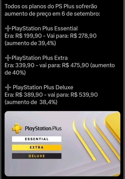 Eu Todos os planos do PS Plus sofrerão aumento de preço em 6 de