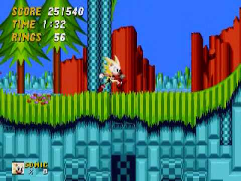 Sonic the Hedgehog Remastered: Green Hill Zone Act 3 (Sonic) [1080 HD] 