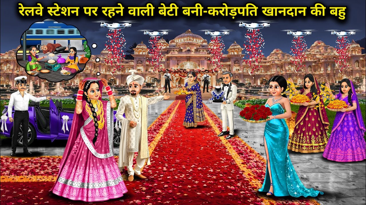 रेलवे स्टेशन पर रहने वाली बेटी बनी-करोड़पति खानदान की बहु । The daughter who lived at the station