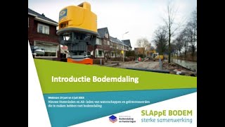 Opname webinar intro Bodemdaling 19 juni en 3 juli vanuit PSB en KBF