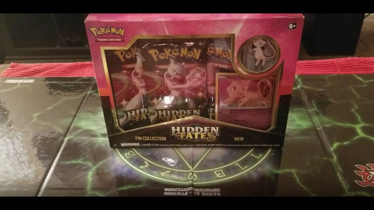 Pokemon TCG Hidden Fates Mew Pin Collection Opening + TrollAndToad.com Purchases!!