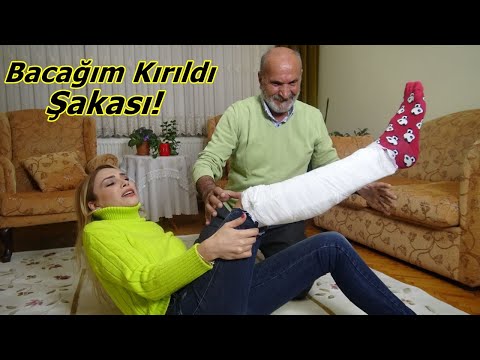 Babam'a Bacağım Kırıldı Şakası 😁 Çok Korktu! Komik Video