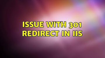 Issue with 301 redirect in IIS