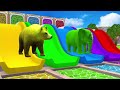 Giant Duck Cartoon,Cow,Elephant,Tiger,Lion,Dinosaur,Paint Wild Animals Crossing Fountain anyera 89