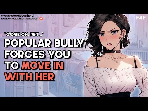 F4F | Popular bully forces you to be her roommate and share her bed [teased] [collar] ASMR Roleplay