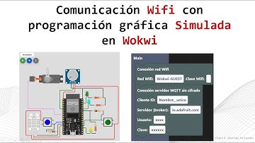 Comunicación Wifi Simulada online en Wokwi. Programada de forma gráfica en microLSB para Esp32