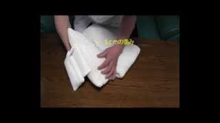 ３点支持枕の、絞りの作り方