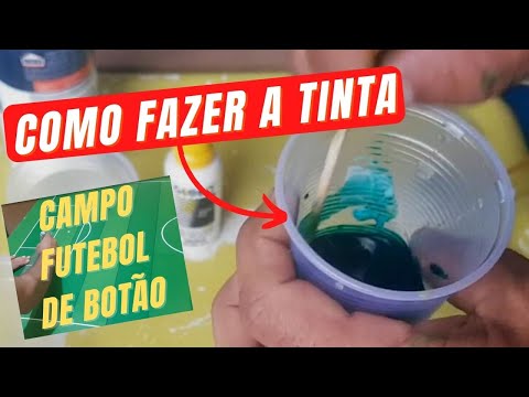 Como fazer campo de futebol de mesa(RECEITA DA TINTA)