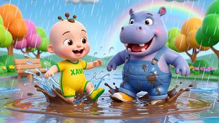 Rainy Day Play Song for Baby ☔🌈 | Rain Rain Go Away Nursery Rhymes | Baby Xavi Kids Songs