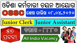 Ossc Jr clerk and Jr assistant recruitment odisha job details Odisha Govt Job 2023 screenshot 1