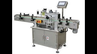 automatic square bottle labeler machine three sides sticker labeling equipment video