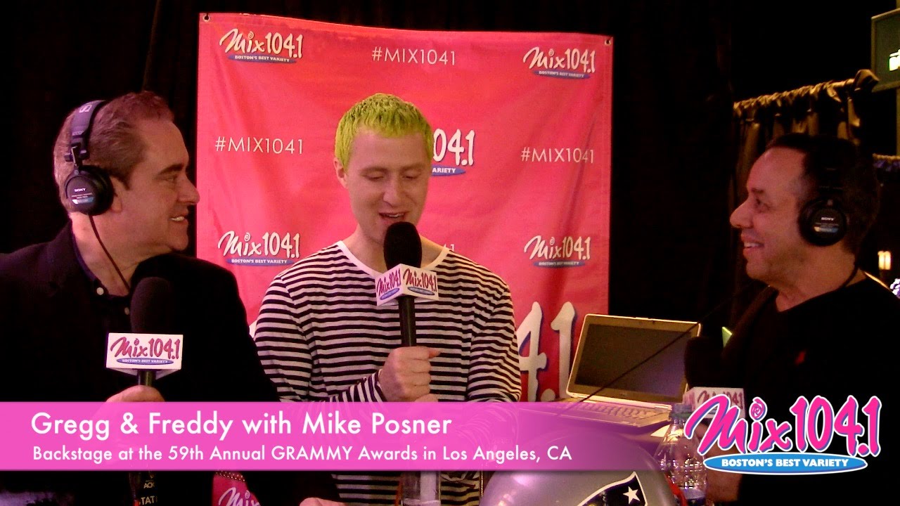 Gregg & Freddy Backstage at the GRAMMYs with Mike Posner