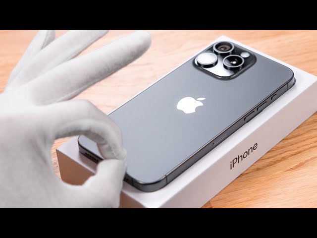 Unboxing iPhone 15 Pro Max 🩶 (Natural Titanium), Magsafe clear case,  aesthetic -  in 2023