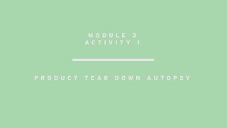 Famous Module 3 Practice: Product Tear Down Autopsy - English subtitles Net Worth