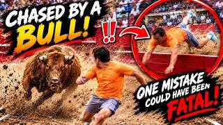 HE COULDN’T ESCAPE THE BULL! 😱