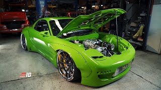 INSIDE GARAGE: 'THE HULK' Axe's Crazy fast Mazda RX-7