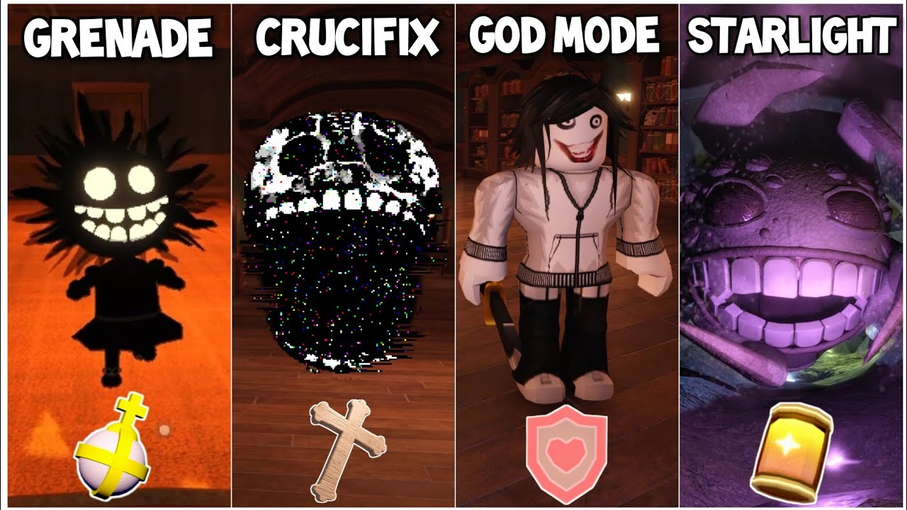 DOORS | Holy Grenade vs Starlight Jug vs Crucifix vs God Mode vs All Enemies