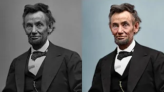 Colorization of President Abraham Lincoln Timelapse