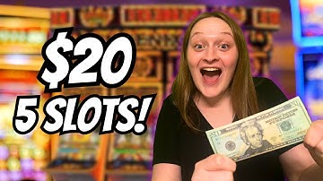 I Played Five Slot Machines Using The $20 Method And WON BIG!