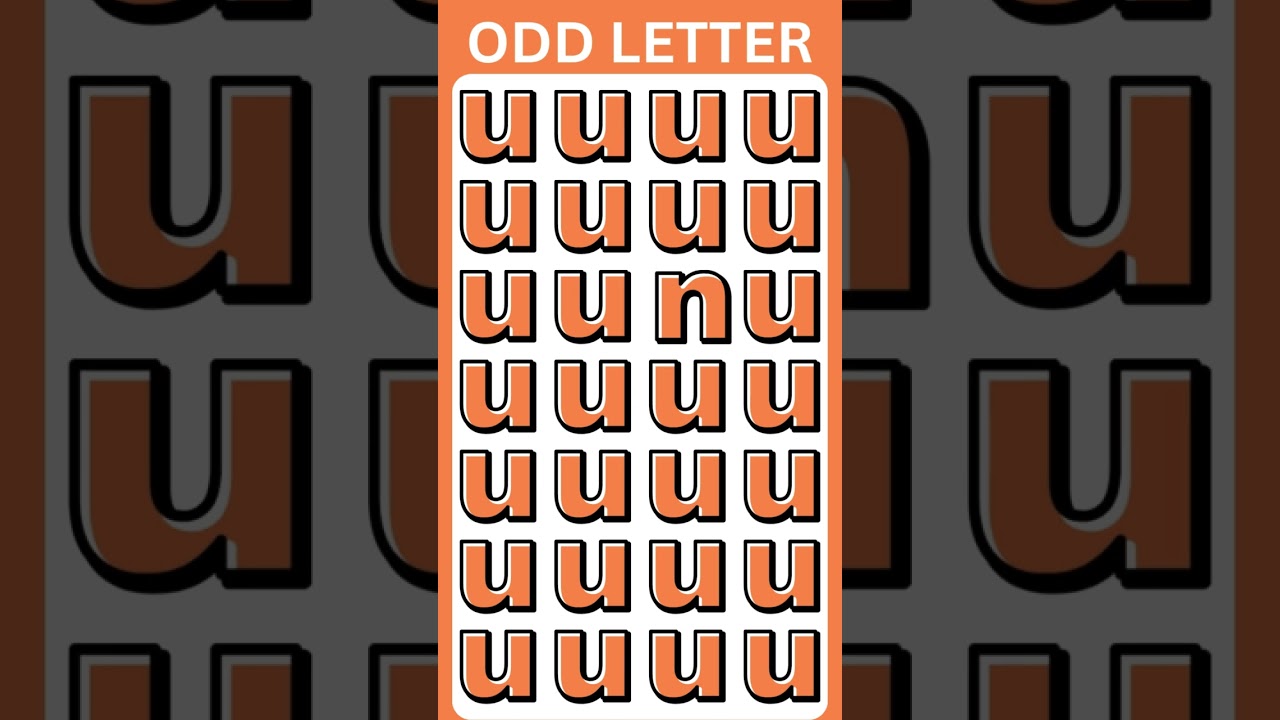 Find The ODD one Out Quiz #35 | Letters Editions 