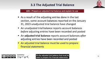 Learning Objective 3.3: Prepare an adjusted trial balance and explain its use