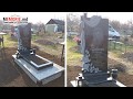 Памятник на могилу из гранита с надгробной плитой www.memorie.md