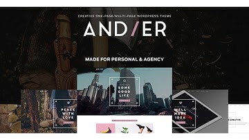 Andier - Responsive One Page & Multi Page Portfolio Theme | Themeforest Website Templates and Themes