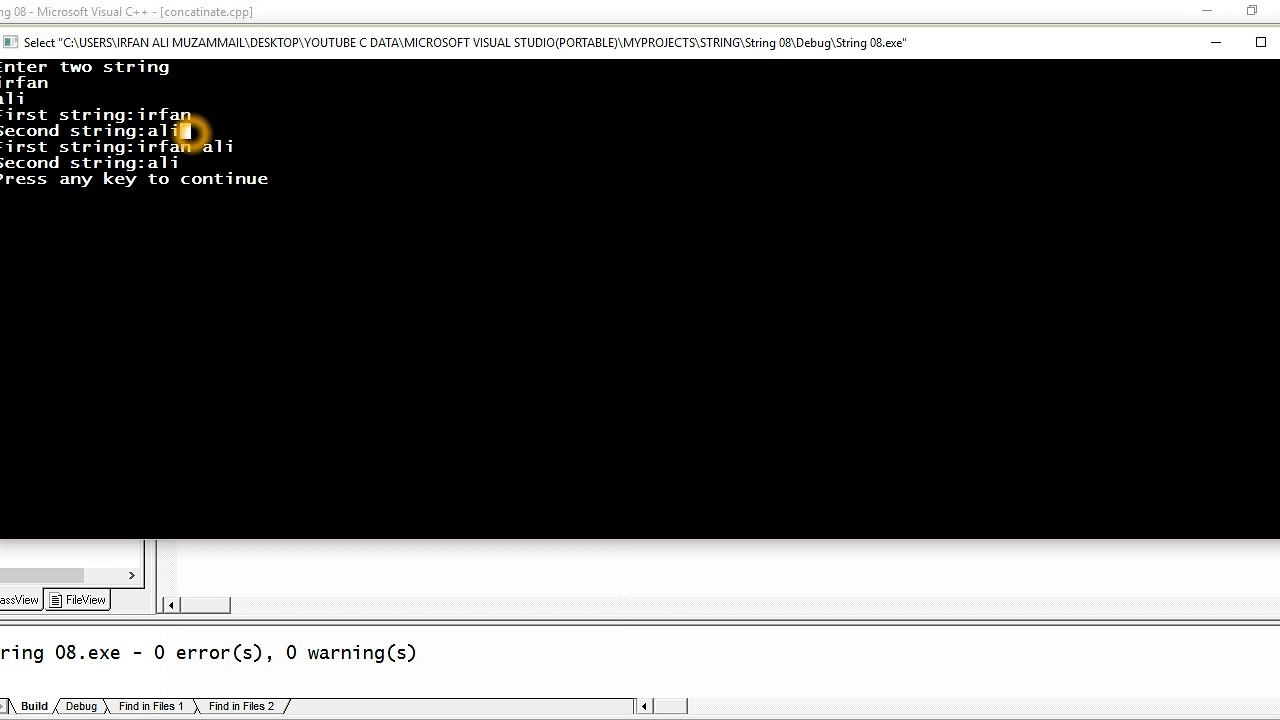 String 08 strcat, strncat - YouTube
