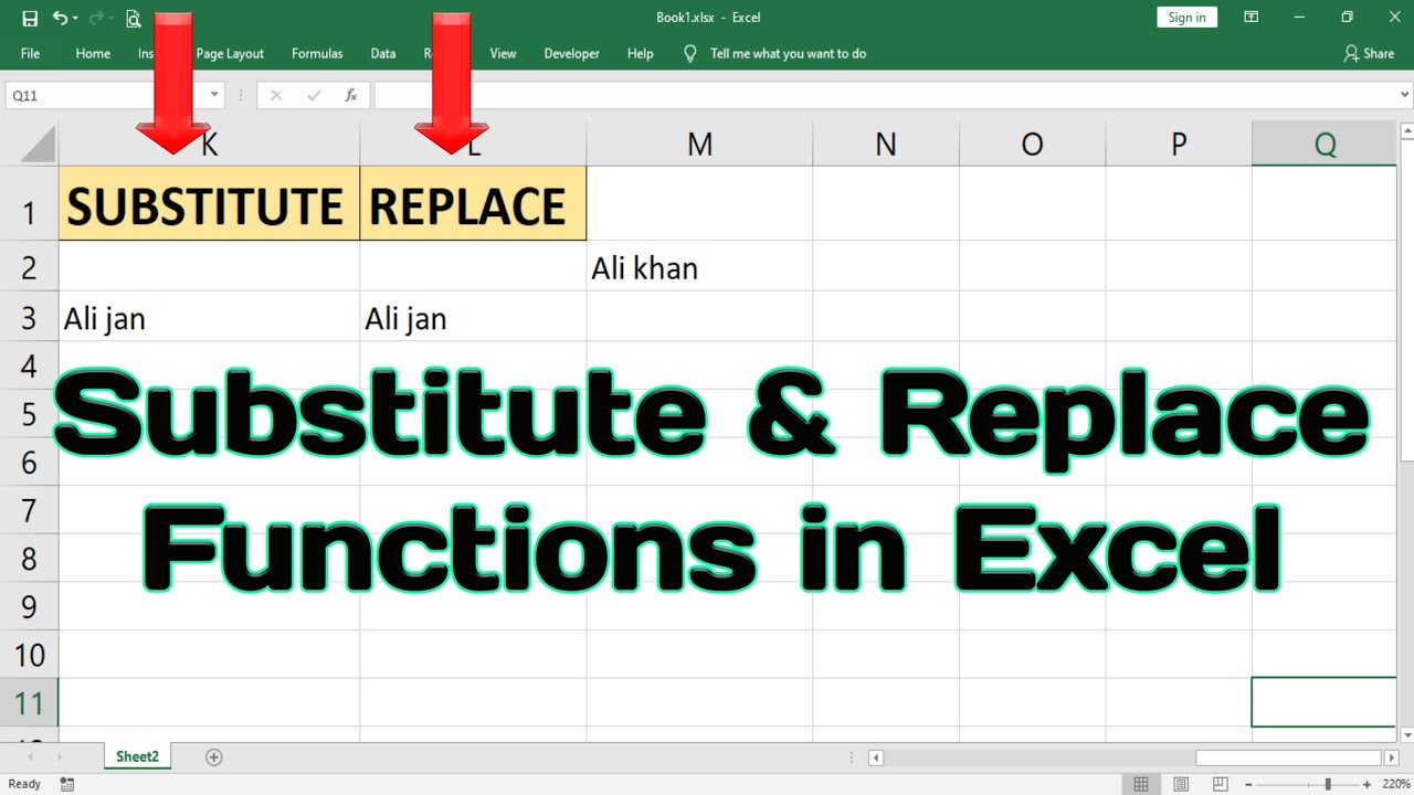 Substitute and Replace Functions in Excel Pashto. پښتو - YouTube