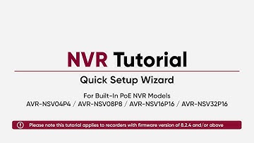 Diversity NVR PoE Models Quick Setup Wizard