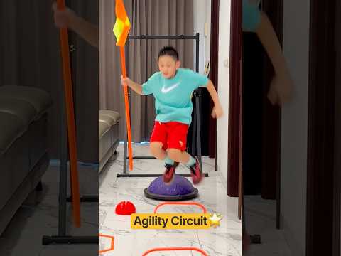 Agility Circuit holding a stick to move Fast like Ninjas #short #speedandagility #ninjago
