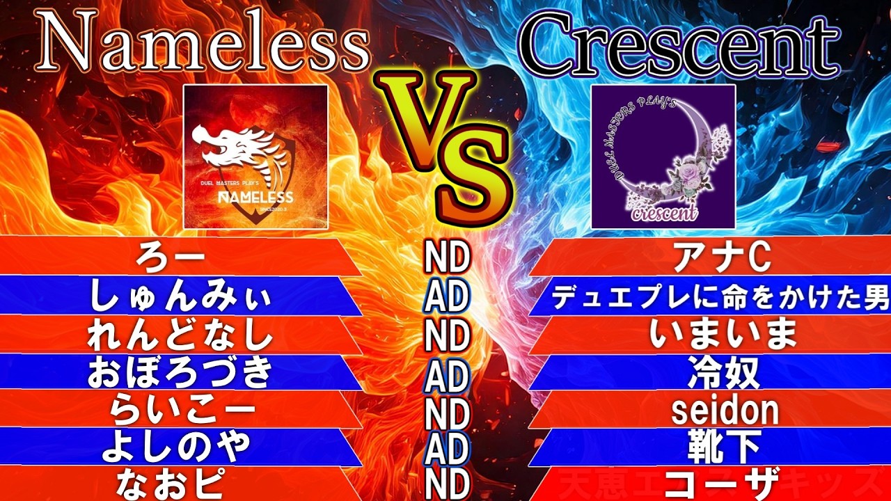 【デュエプレ】対抗戦！　Nameless 対 Crescent