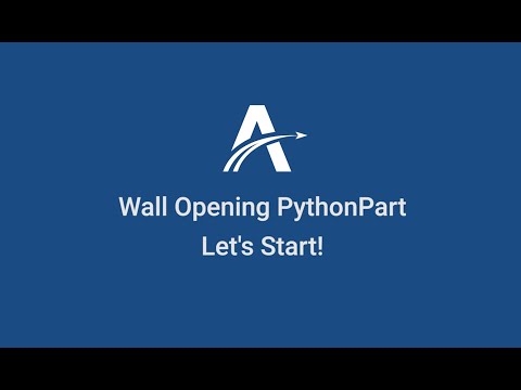 01. Let's Start | Wall Opening PythonParts in ALLPLAN