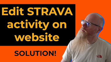 Edit Strava activity on the website - SOLUTION