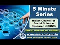 Indian council of social science research icssr  5 minutes series  ugc net paper 1