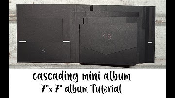 How to make ✂️ 7"x7" CASCADING BASE mini album | TUTORIAL ~ Start to Finish ~ ✌️ Scarpbooking 2024