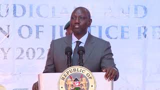 President Ruto at the launch of the State of the Judiciary & Administration of Justice Annual Report