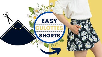 How to draft a QUICK and EASY circle culotte pants/shorts? Detailed Tutorial